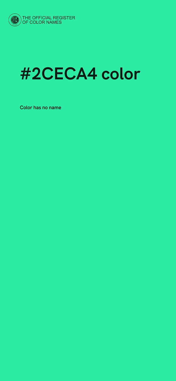 #2CECA4 color image