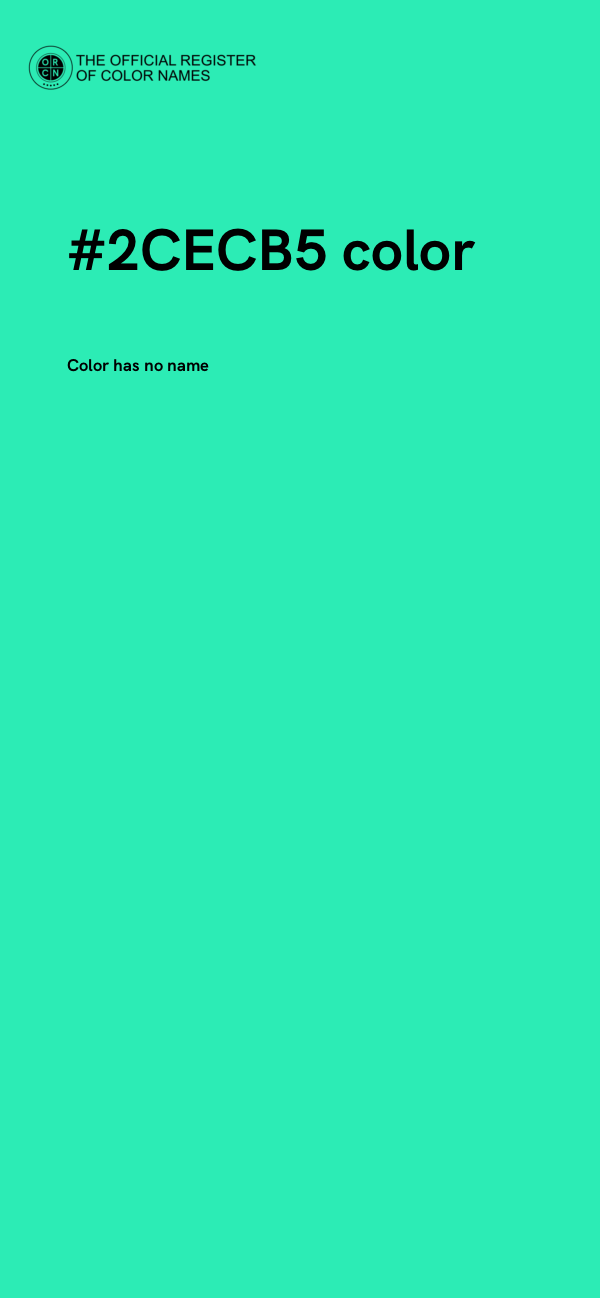 #2CECB5 color image