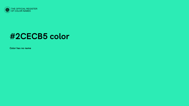 #2CECB5 color image
