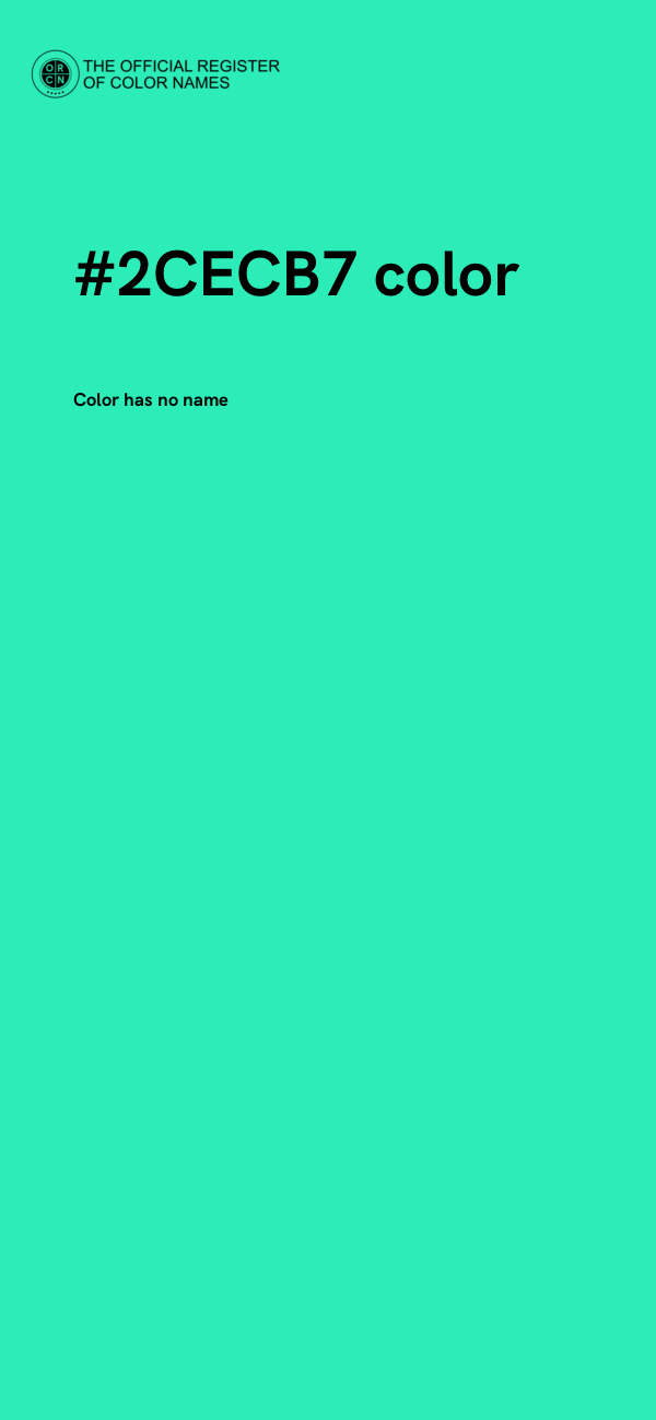 #2CECB7 color image