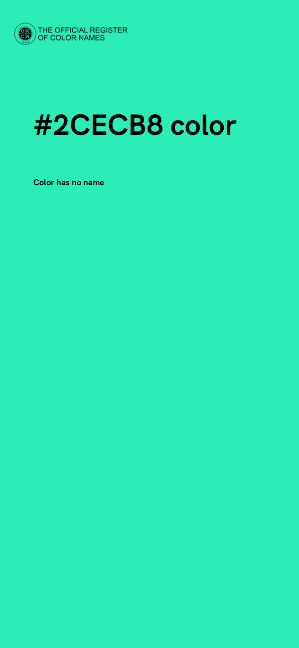 #2CECB8 color image