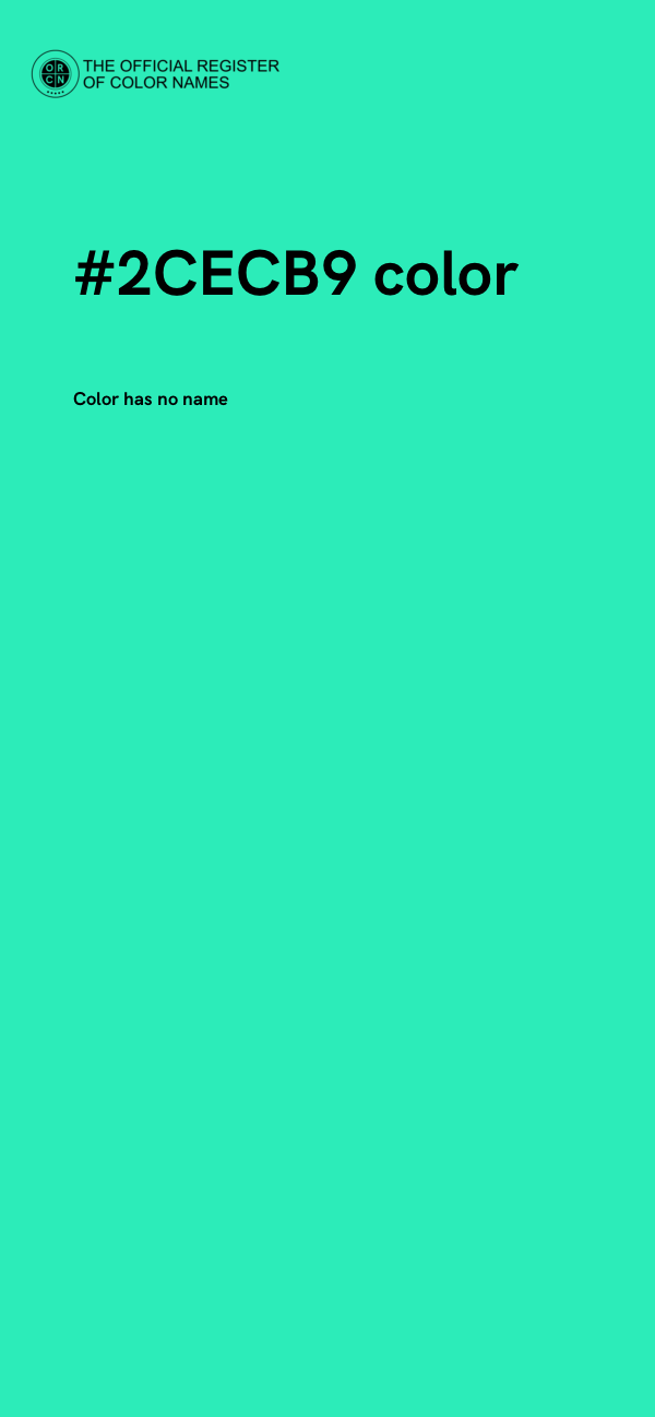 #2CECB9 color image
