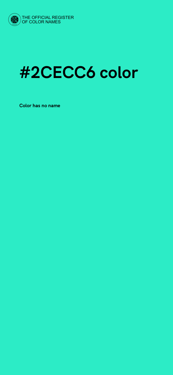 #2CECC6 color image