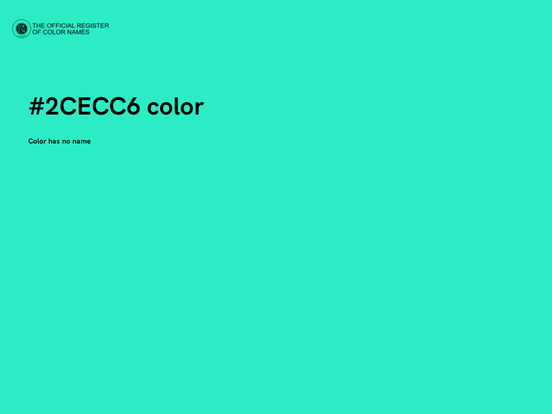 #2CECC6 color image