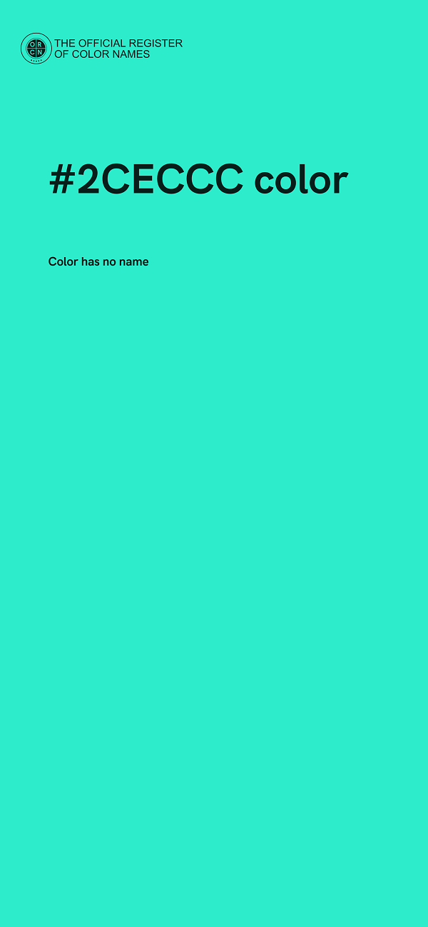 #2CECCC color image