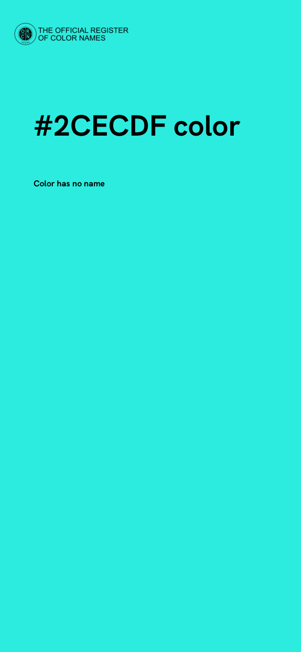 #2CECDF color image