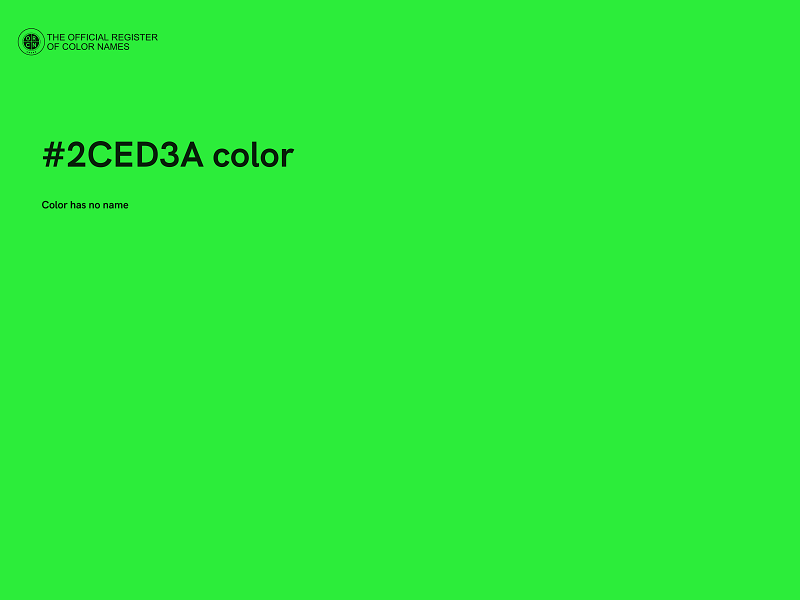 #2CED3A color image