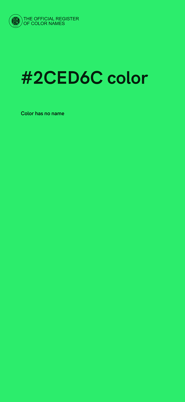 #2CED6C color image