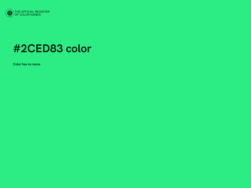 #2CED83 color image