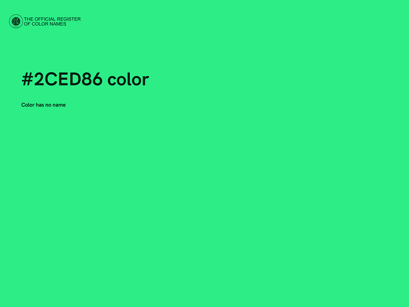 #2CED86 color image