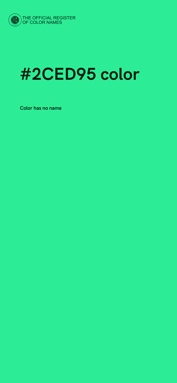 #2CED95 color image