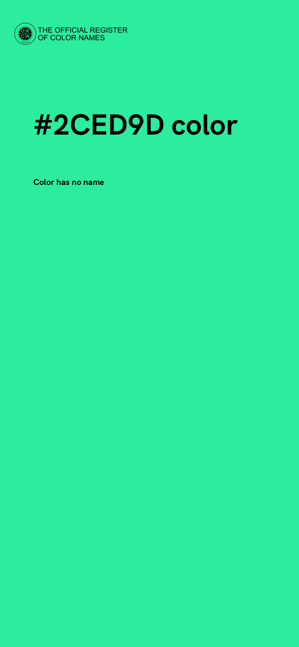 #2CED9D color image