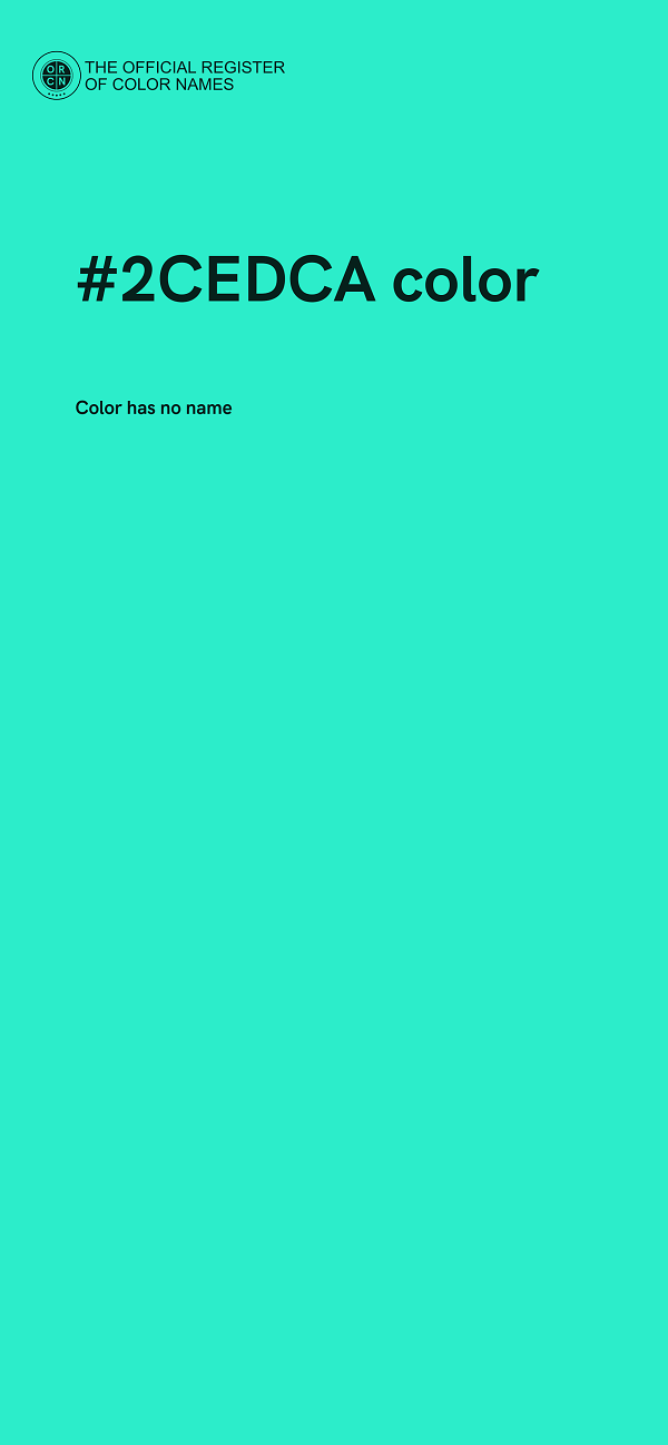 #2CEDCA color image