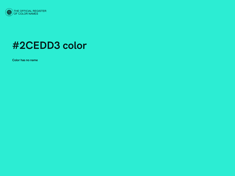 #2CEDD3 color image