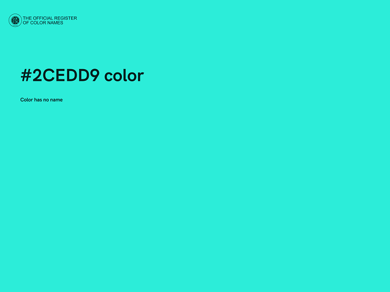 #2CEDD9 color image