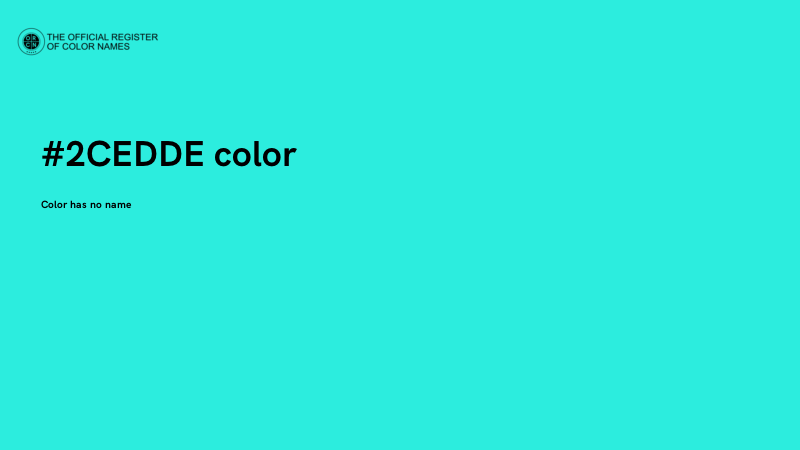 #2CEDDE color image