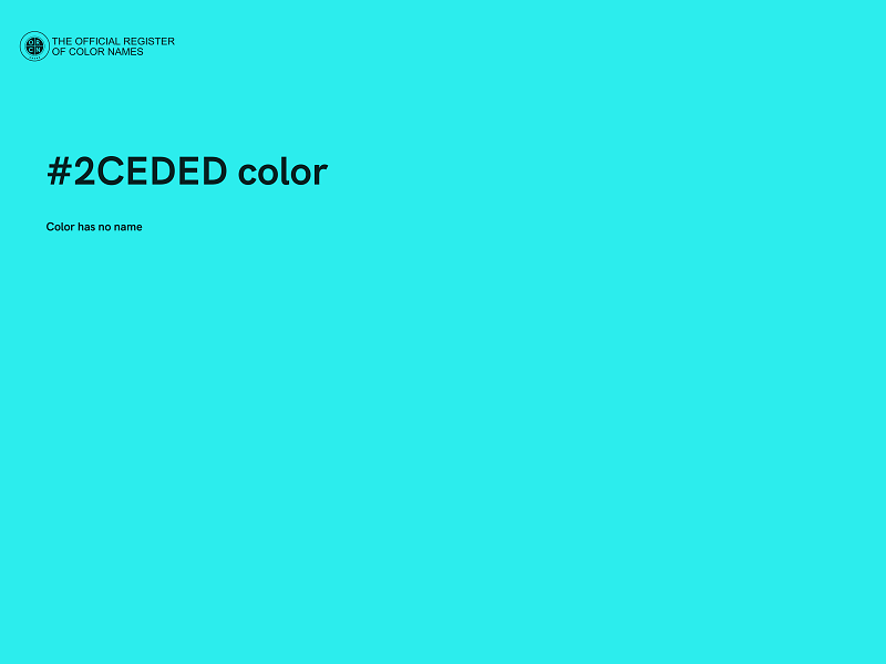 #2CEDED color image