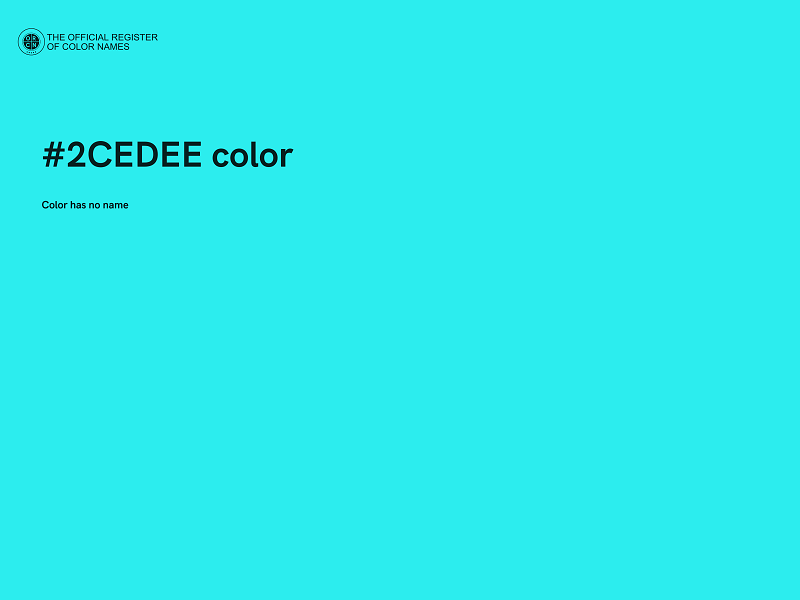 #2CEDEE color image