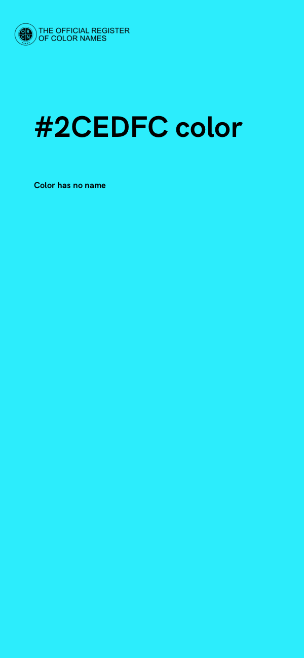 #2CEDFC color image