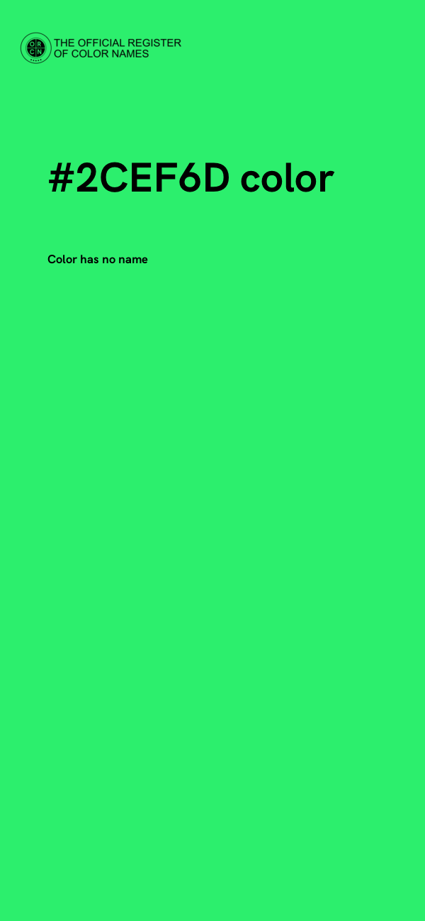 #2CEF6D color image
