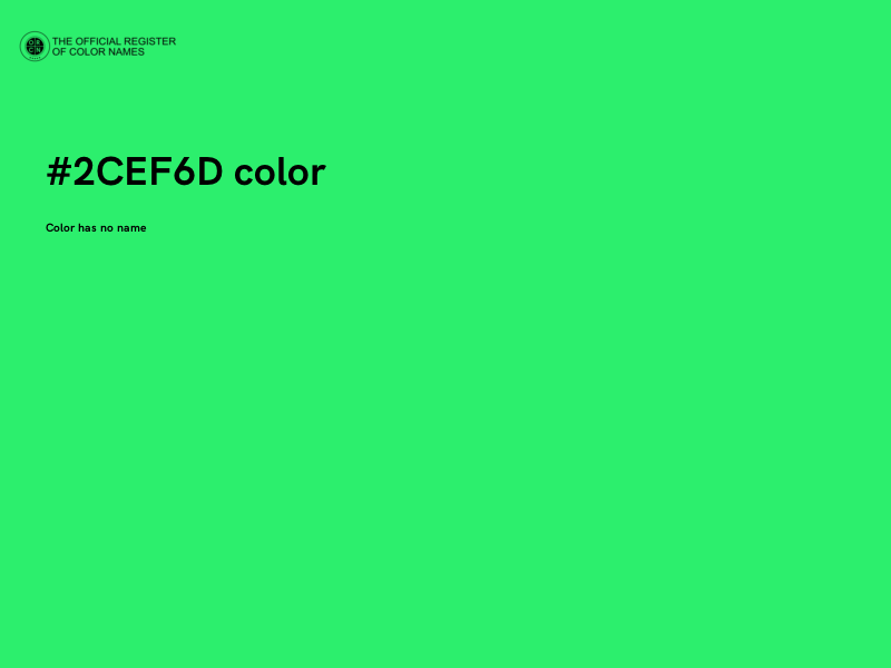 #2CEF6D color image