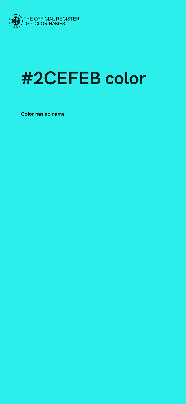 #2CEFEB color image