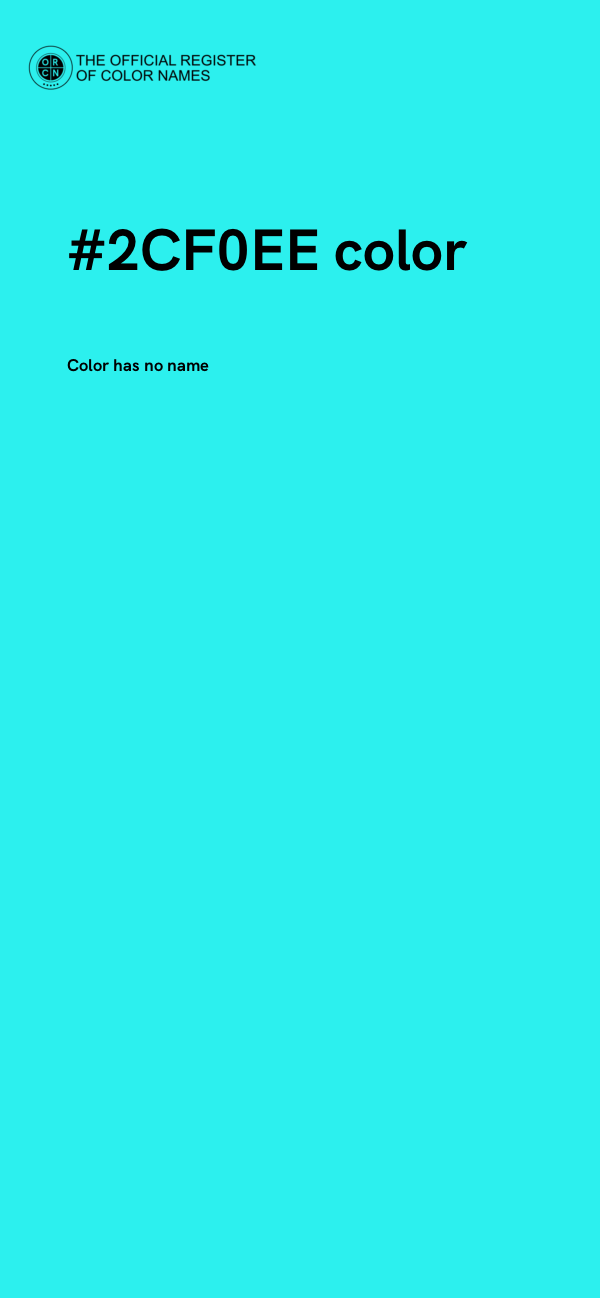 #2CF0EE color image