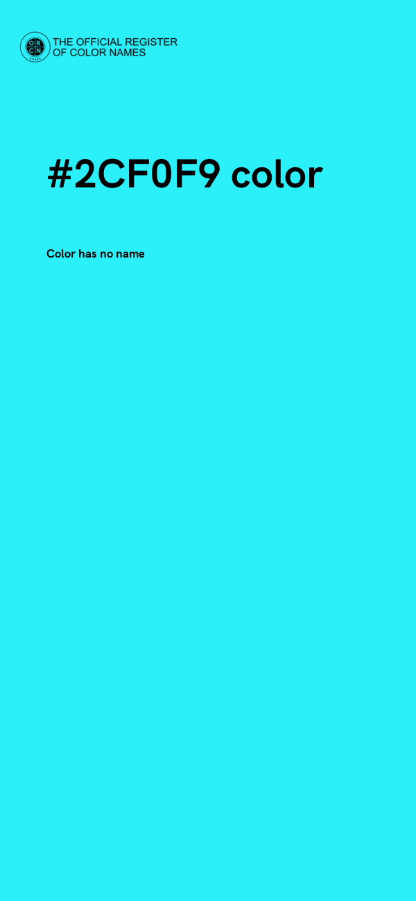#2CF0F9 color image
