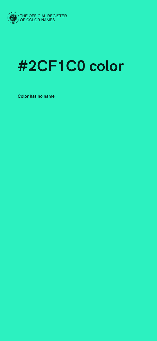 #2CF1C0 color image