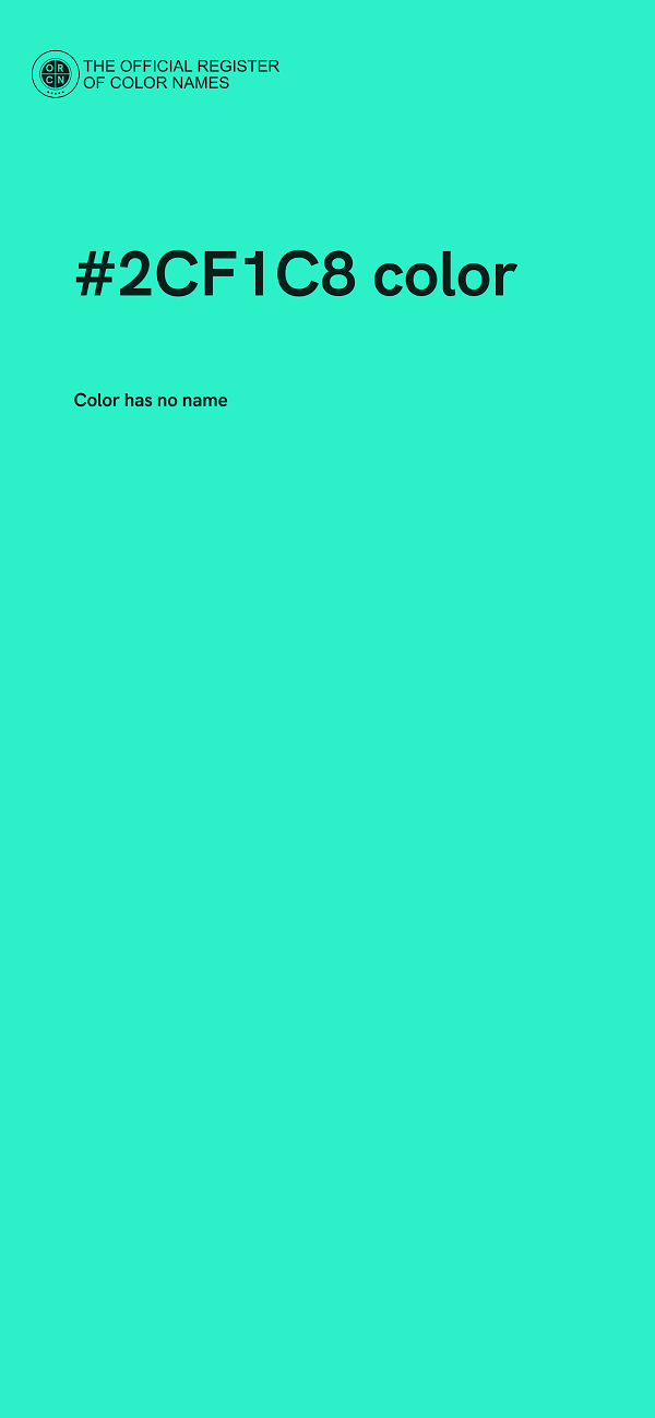 #2CF1C8 color image