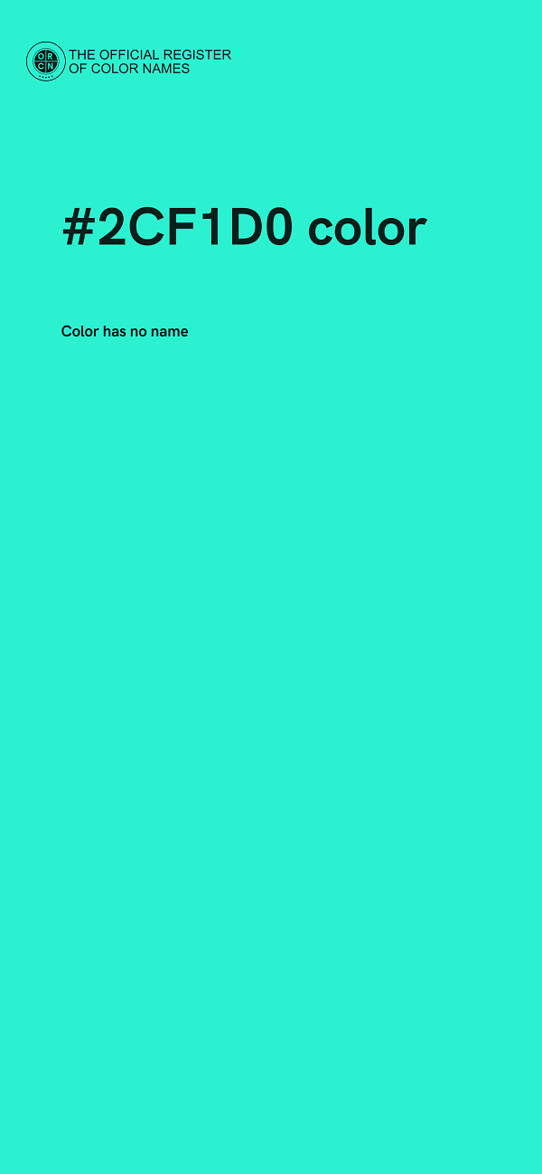 #2CF1D0 color image