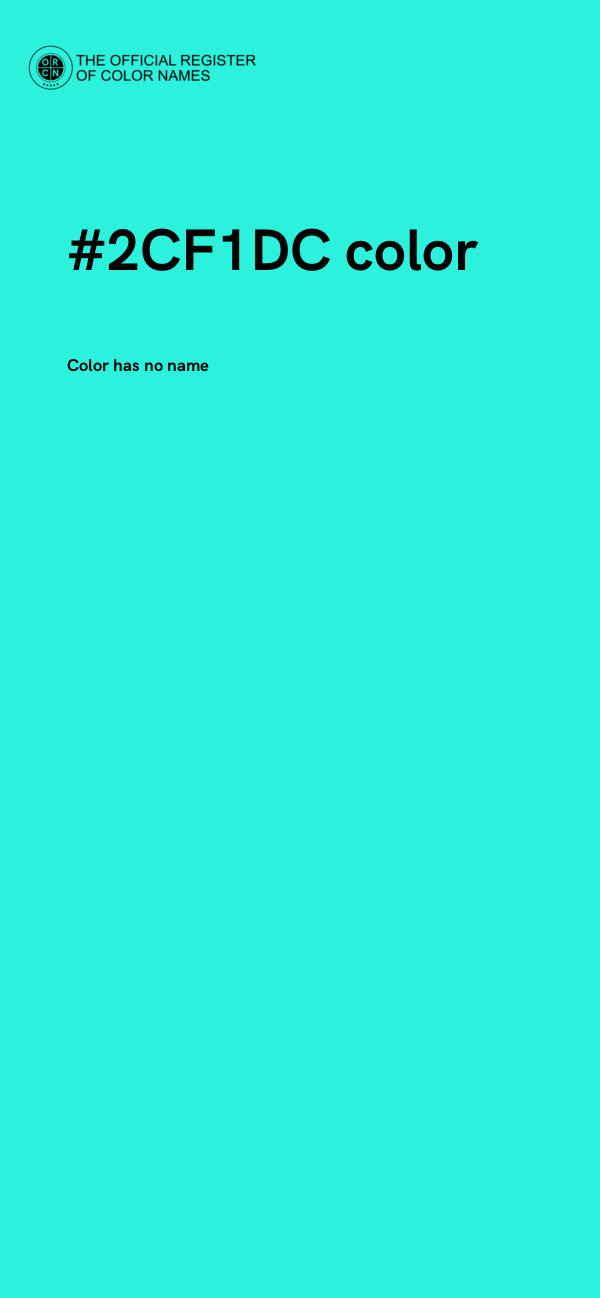 #2CF1DC color image