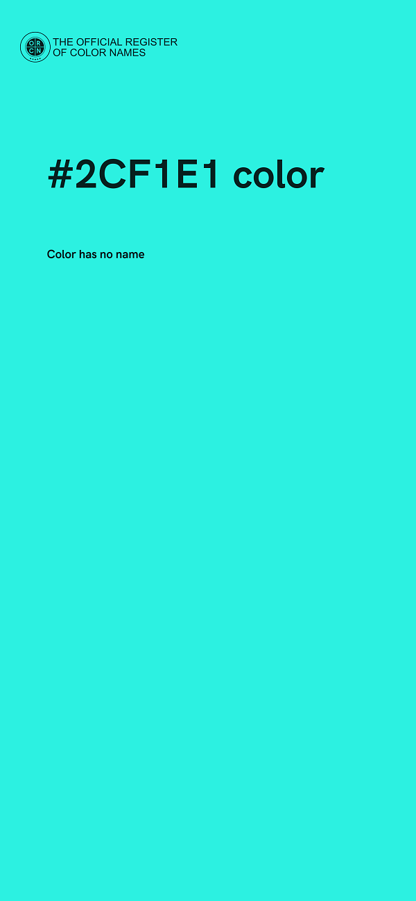#2CF1E1 color image