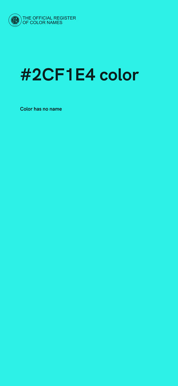 #2CF1E4 color image