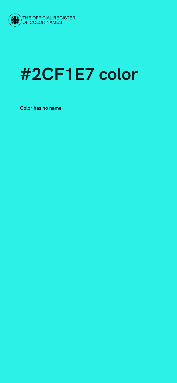 #2CF1E7 color image