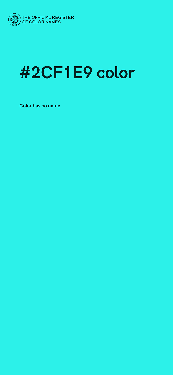 #2CF1E9 color image