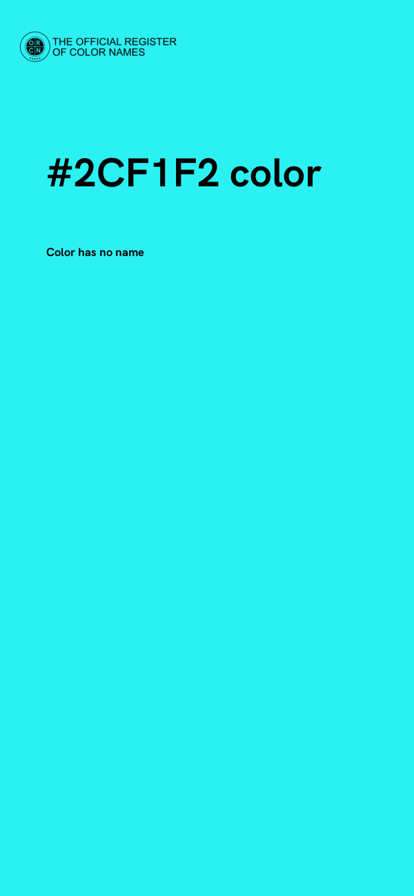 #2CF1F2 color image