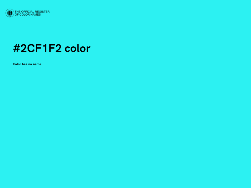 #2CF1F2 color image