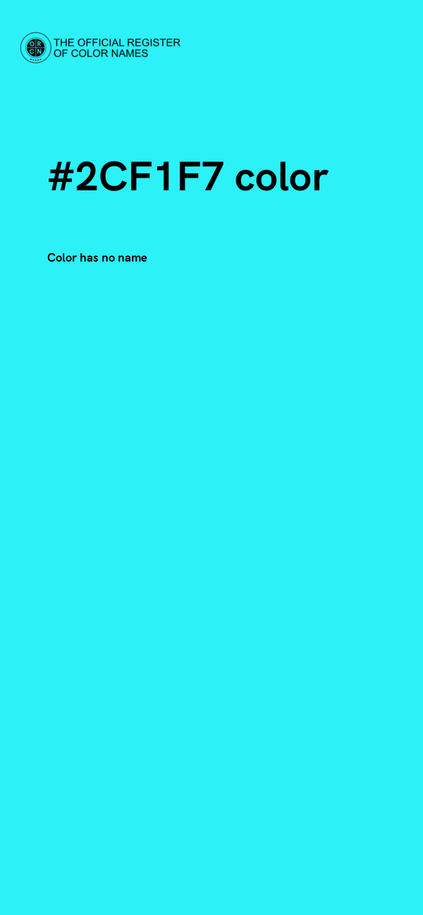 #2CF1F7 color image
