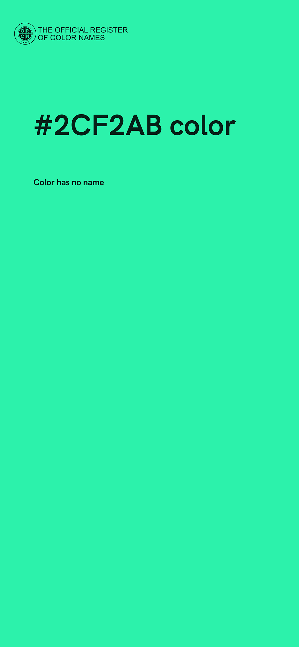 #2CF2AB color image