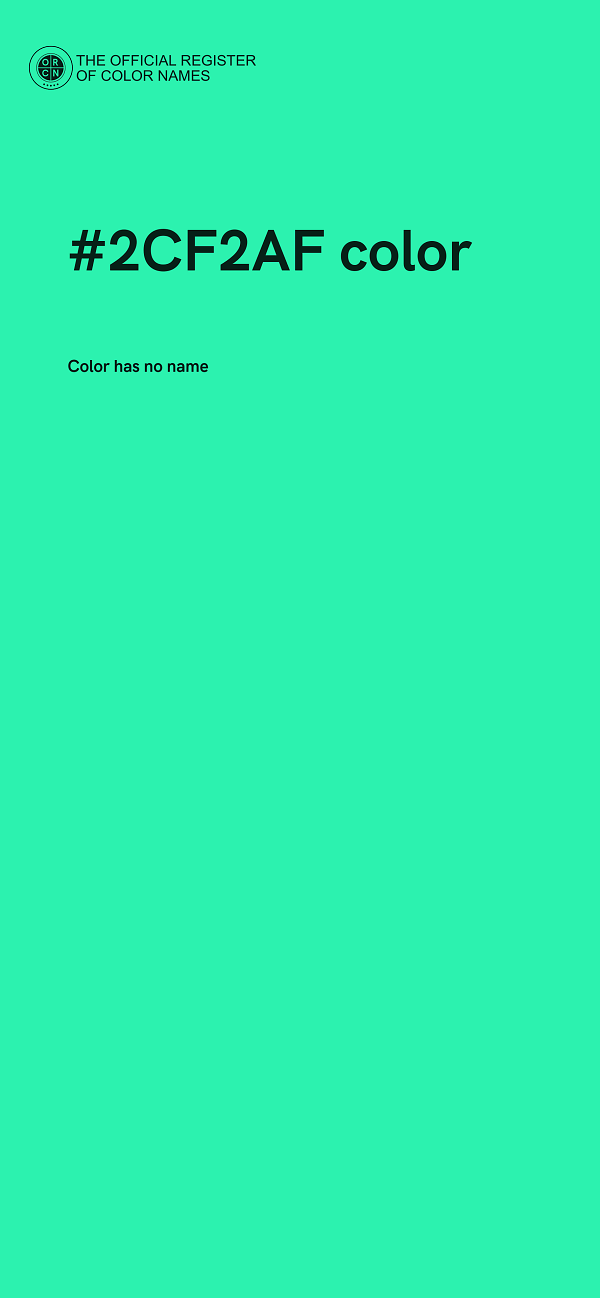 #2CF2AF color image