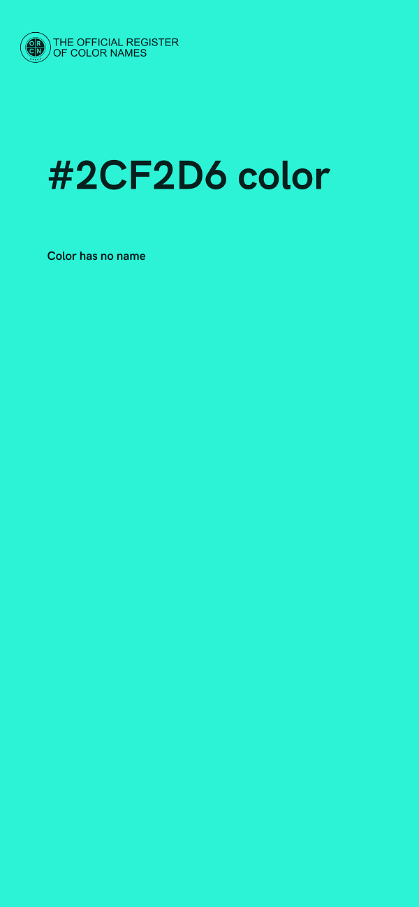 #2CF2D6 color image