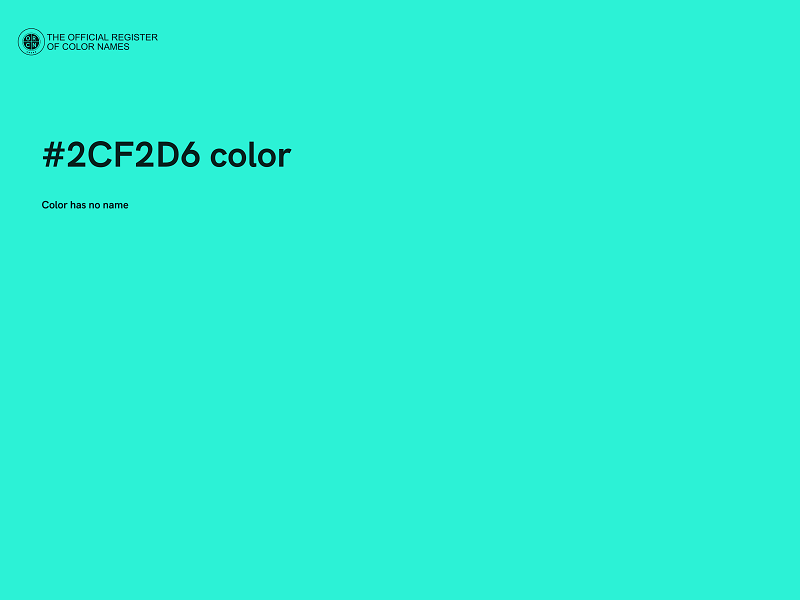#2CF2D6 color image