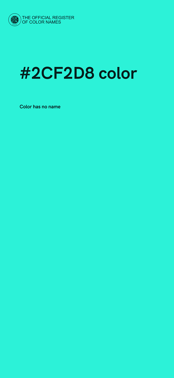 #2CF2D8 color image
