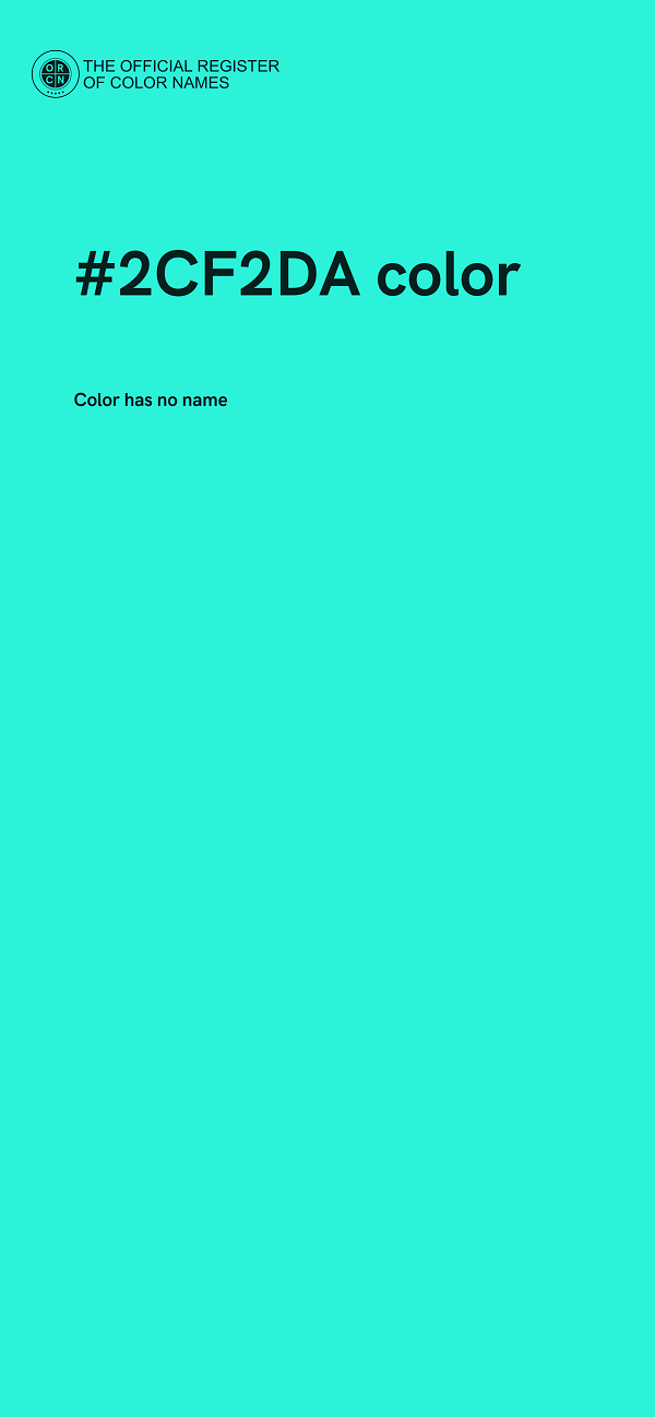 #2CF2DA color image