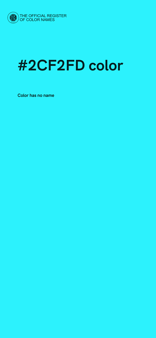 #2CF2FD color image