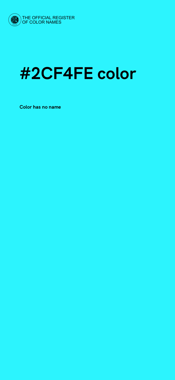 #2CF4FE color image