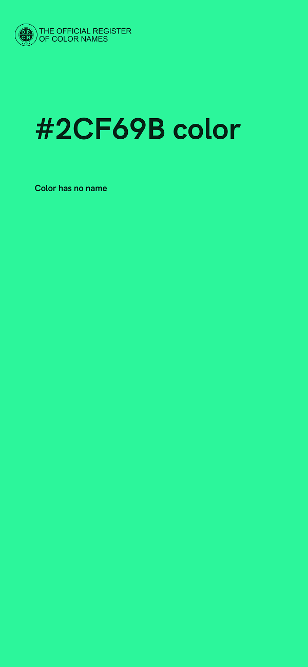 #2CF69B color image
