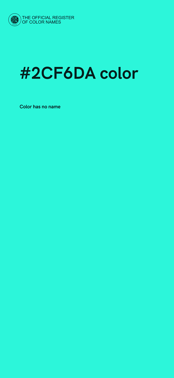 #2CF6DA color image