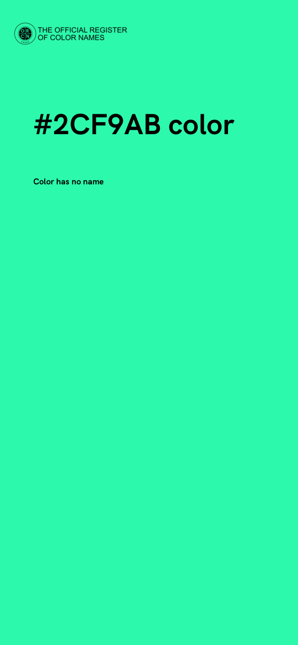 #2CF9AB color image